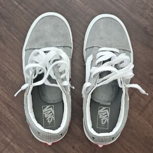 Vans Kids Gray and White Sneakers